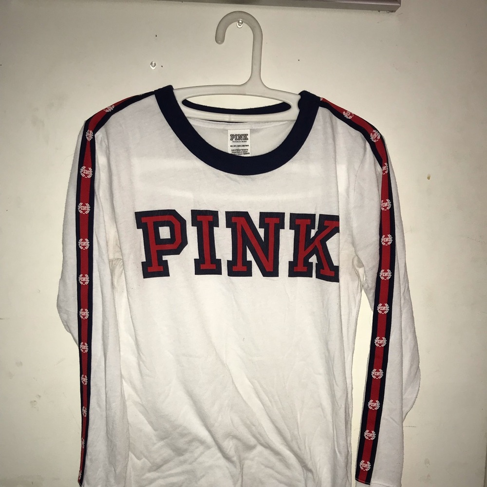 Victoria secret Pink- varsity long sleeve tee